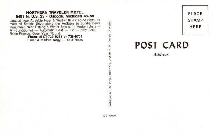 Northern Traveler Motel - Vintage Postcard